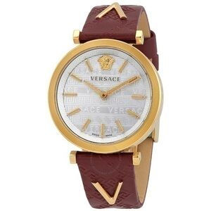 VERSACE Medusa Women’s Quartz Silver Ladies Watch Yellow-Gold Tone VELS00519 NIB